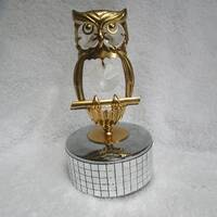 Musical Owl 24k gold plated, austrian crystal, Mascut, Made in USA