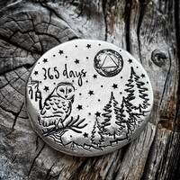 Owl Sobriety Token, Sobriety Chip, Recovery Token, Recovery Chip, Sobriety Gift, Sobriety, Sober