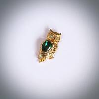 Small Vintage AVON Owl Scatter Pin, Gold Owl Brooch, Owl Tie Tac, Teacher Gift, Avon Costume Jewelle