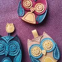 Leather Owl Dangle Ornament Pattern | Key Holder Template | PDF Digital Download + Video Tutorial