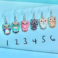 Owl dangle earrings Quirky, Funky and Fun Animal Earrings, Jewellery