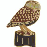 Little Owl Bird Pin Badge
