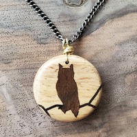 Owl Silhouette Pendant Necklace