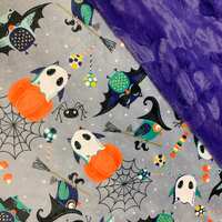 Handmade Luxe Cuddle Halloween Owl Minky Blanket