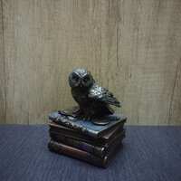 Bronze Owl Jewelry Box: Symbol of Wisdom, Veronese Design