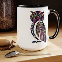 Beautiful Purple Owl Mug 15oz Premium Quality Gift Ideas