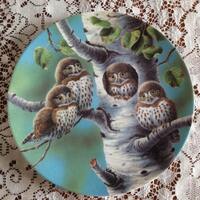 Northern Pygmy Owls decorative Plate 3rd issue in The Stately Owls Collection 1990