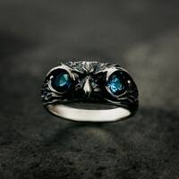 Woodland Animal Jewelry - Sterling Silver Owl Ring - Bird Ring - Bird Lover Jewelry