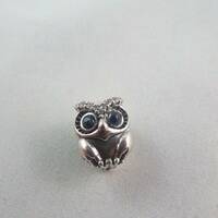 Authentic Pandora Sparkling Owl Charm – Sterling Silver Animal Bead, Fits Moments Bracelet (A4