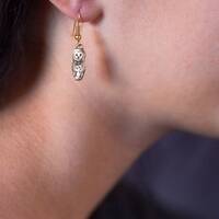 Bronze Barn Owl Earrings