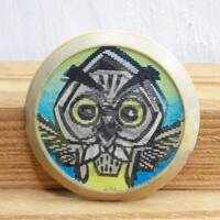 Owl pin, Lenticular pin, Pin birds, Backpack Decoration