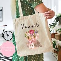 Owl Tote Bag, Personalised Tote Bag For Owl Lovers, Owl Gifts, Reusable Shopping Bag, Mothers Day Gi