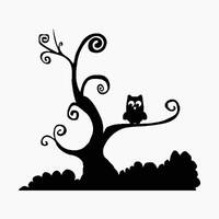 Owl Tree. Svg Png Eps Dxf Cut files.