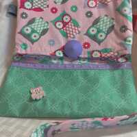 Pink Hoot Owl Crossbody Sling Bag, Ladies/Girls Purse