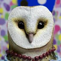 Barn Owl Clay Sculpture Collectable Gift