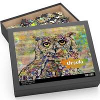 Personalized Owl Bird Jigsaw Puzzle, 120 Pieces Elephant Puzzle For Girls, Teens and Adults. 252 Pie