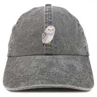 Stitchfy Owl Patch Pigment Dyed Washed Baseball Cap (SF-AP0036-MGC-7601)