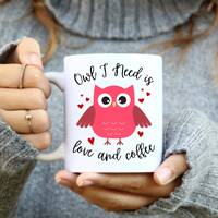 Owl Mug - Ceramic Owl Mug - Owl Cup - Owl Coffee Mug - Owl Coffee Cup - Gift For Her