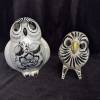 Snow Owl Ceramic Figurines made in Mexico