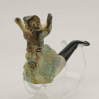 Owl Meerschaum Pipe,Marbling Pattern Pipe,Block Meerschaum Pipe,Unique Meerschaum Pipes,With Case