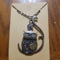 Clockwork Owl Necklace