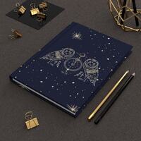 Custom Owl Celestial Journal, Owl Gifts, Spirit Animal Journal, Celestial Journal, Personalized Jour
