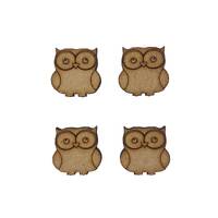 16x Owl Bird 2cm Wood Craft Embelishments Laser Cut Shape MDF