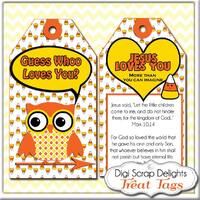 Halloween Scripture Treat Tags: Candy Corn Owls (Printable)