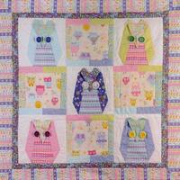 Owl patchwork quilt  for children DOWNLOAD PDF PATTERN