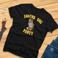 Superb Owl Party - Funny Vampire, Football, Shadows - T-Shirt