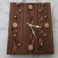 Reclaimed Pallet Wood Owls and Stars Woodland Wall Clock, Owl