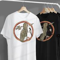 Owl Unisex T-Shirt, Medieval art t-shirt, birds t-shirt, funny t-shirt, aesthetic t-shirt. animal t 