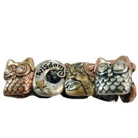 Vintage Tri-colour Owl Stretch Bracelet