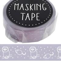 Japan imported, simple and minimalist, owl and mouse washi tape