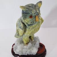 Vintage Gemstone Owl figurine