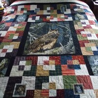 Solemn Owls Queen-King Quilt