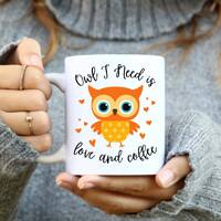 Owl Mug - Ceramic Owl Mug - Owl Cup - Owl Coffee Mug - Owl Coffee Cup - Gift For Her