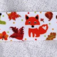 Woodland animal Grosgrain Ribbon, 7/8", Fox, Owl, Appeal, Packaging, Hair Ribbons