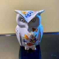 Delightful vintage Aynsley porcelain owl trinket box