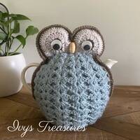 Crocheted Owl Tea Cosy, Cosie. Handmade, Gift, Owl Decor, Australian Made, Made and ready for postin