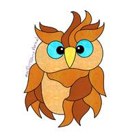 SILLY OWL • Forest Nighthawk • Stained Glass Pattern • Digital Download