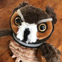 Emotional Support Great Horned Owl Plush Stuffed Animal Personalized Gift Toy