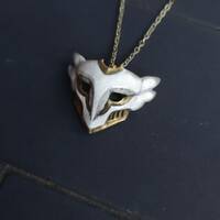 Ekko mask Owl guy from Arcane necklace - League of Legends brass pendant hextech shimmer Jinx Vi Jay