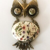 Long Owl Necklace Owl Pendant