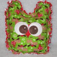 Christmas Moose Owl - Christmas Owl - Baby 1st Christmas- Rag Owl - Minky Owl - Baby Owl Toy - Baby 