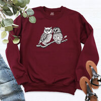 Valentines Owl Sweatshirts, Valentines Day Graphic Shirts, Couple Owl Shirts, Cute Love Shirt, Owl A