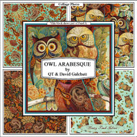 QT, David Galchutt, Owl Arabesque, Owls, Fabrics