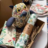Deidaa Owl Gift Box Organic Cotton Stuffed Owl Toy Organic Cotton Muslin Baby Swaddle