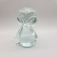 I W Rice Irice Controlled Bubble Glass Owl Figurine