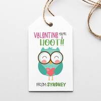 EDITABLE, Valentines tag, You're a hoot, Owl valentine, Kids Valentines tag, Tags, Printable Val